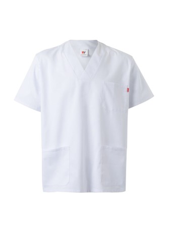 Camisola sanitaria cuello pico Velilla 587 Blanca
