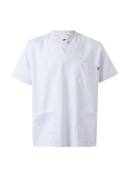 Camisola sanitaria cuello pico Velilla 587 Blanca