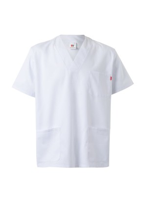 Camisola sanitaria cuello pico Velilla 587 Blanca