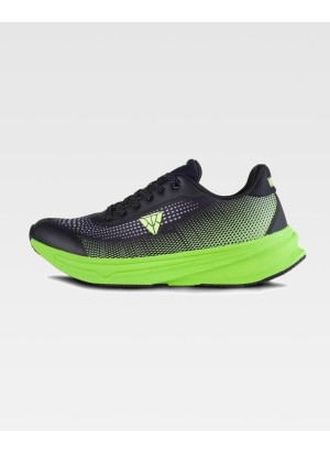 Zapatilla deportiva antideslizante y resistente Workteram P4005 negro-verde
