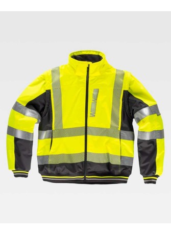 Cazadora alta visibilidad contra el frío Workteam C3535 Amarillo-negro