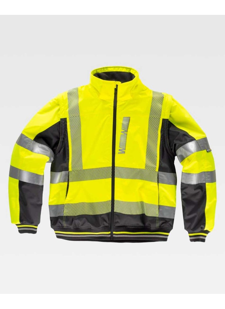 Cazadora alta visibilidad contra el frío Workteam C3535 Amarillo-negro