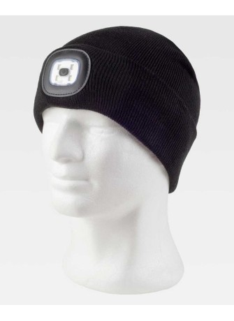 Gorro de punto con luz frontal Woryteam WFA921 Negro