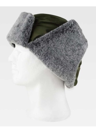 Gorro protección con orejeras forrado y acolchado Workteam WFA936 Verde caza-gris