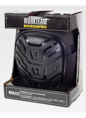 Rodilleras protección de gel con forro de neopreno Workteam WFA232 Negra