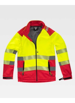 Chaqueta alta visibilidad workshell Workteam S9001 Amarillo-rojo
