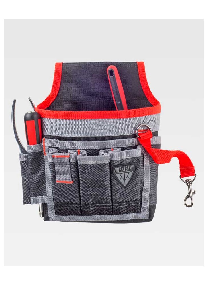 Bolsa para herramientas pequeña Workteam WFA556 Negro-rojo