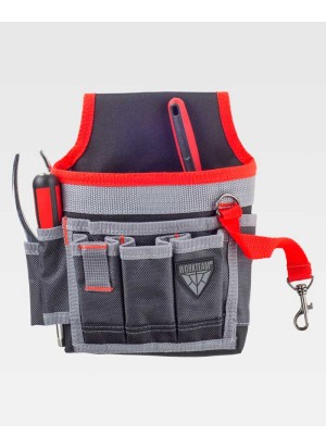 Bolsa para herramientas pequeña Workteam WFA556 Negro-rojo