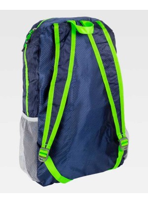 Mochila enrollable con capacidad Workteam WFA415 Marino-verde flúor