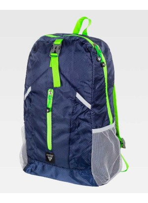 Mochila enrollable con capacidad Workteam WFA415 Marino-verde flúor