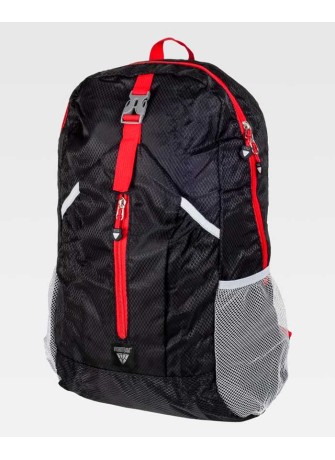 Mochila enrollable con capacidad Workteam WFA415 Negro-rojo