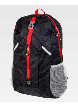 Mochila enrollable con capacidad Workteam WFA415 Negro-rojo