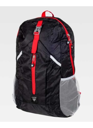 Mochila enrollable con capacidad Workteam WFA415 Negro-rojo