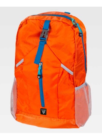 Mochila enrollable con capacidad Workteam WFA415 naranja-flúor-turquesa