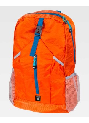 Mochila enrollable con capacidad Workteam WFA415 naranja-flúor-turquesa