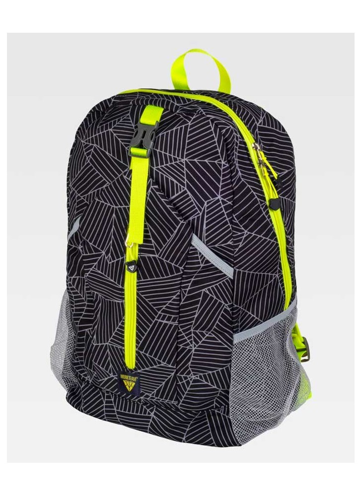 Mochila de trabajo gran capacidad Workteam WFA416 Negra-amarilla