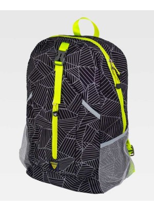 Mochila de trabajo gran capacidad Workteam WFA416 Negra-amarilla