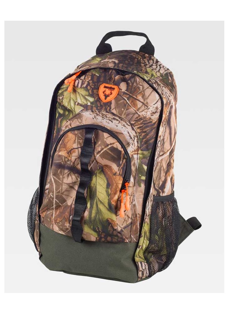 Mochila de trabajo estampada alta capacidad Workteam WFA420 Camuflaje bosque-Verde