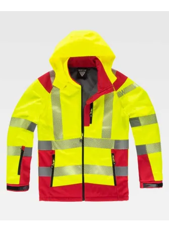 Chaqueta de trabajo Workshell Workteam S9211 Amarillo-rojo