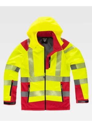 Chaqueta de trabajo Workshell Workteam S9211 Amarillo-rojo