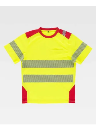 Camiseta alta visibilidad Workteam C9241 Amarillo-rojo