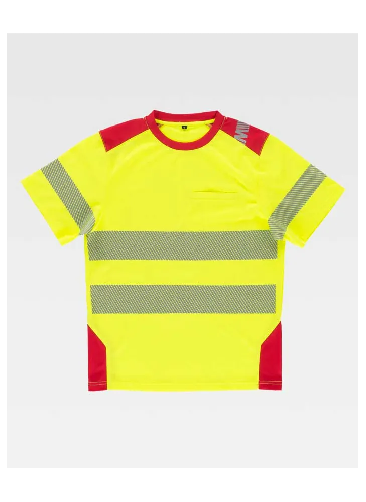 Camiseta alta visibilidad Workteam C9241 Amarillo-rojo