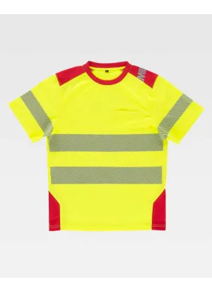 Camiseta alta visibilidad Workteam C9241 Amarillo-rojo