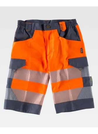 Bermudas Alta visibilidad Workteam C2707 Amarillo-naranja