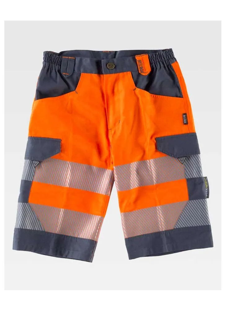 Bermudas Alta visibilidad Workteam C2707 Amarillo-naranja