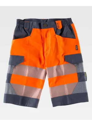 Bermudas Alta visibilidad Workteam C2707 Amarillo-naranja