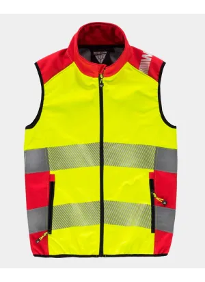 Chaleco de trabajo Workshell Workteam S9231 Amarillo-rojo