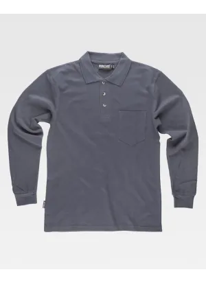 Polo de trabajo manga larga Workteam S6508 Gris