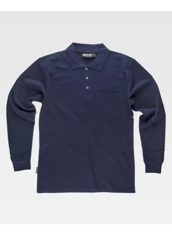Polo de trabajo manga larga Workteam S6508 Marino