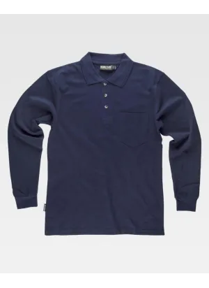 Polo de trabajo manga larga Workteam S6508 Marino