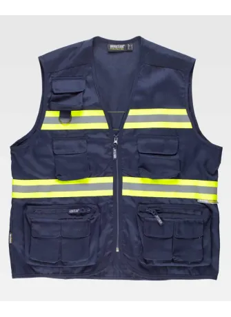 Chaleco reflectante Workteam S3136 Marino-Amarillo