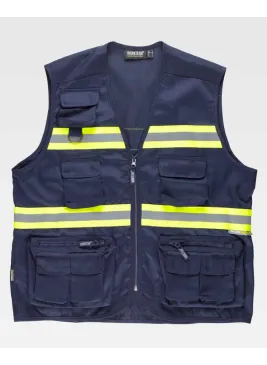Chaleco reflectante Workteam S3136 Marino-Amarillo