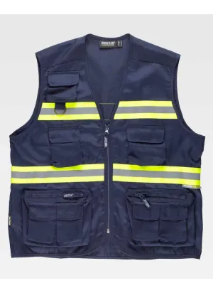Chaleco reflectante Workteam S3136 Marino-Amarillo