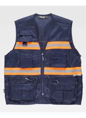 Chaleco reflectante Workteam S3136 Marino-Naranja
