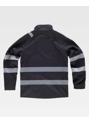 Chaqueta de trabajo reflectante workshell Workteam S9203 Negro