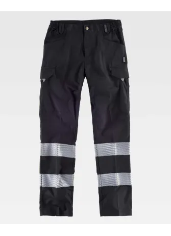Pantalón de trabajo Reflectante Workteam C2717 Negro