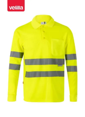Polo de alta visibilidad manga larga Velilla 174 Amarillo