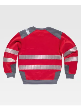 Sudadera de trabajo combinada workteam C9042 Rojo-gris oscuro