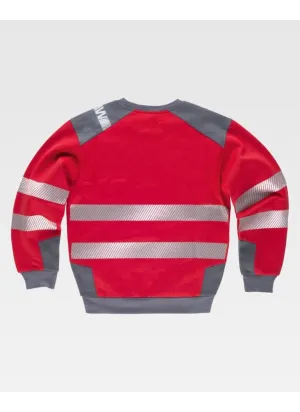 Sudadera de trabajo combinada workteam C9042 Rojo-gris oscuro
