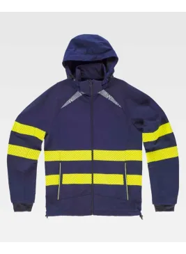 Chaqueta de alta visibilidad combinada elastica workteanS7879 marino-Amarillo