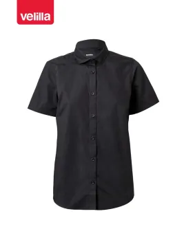 Camisa de trabajo de mujer manga corta velilla 405010 Negra