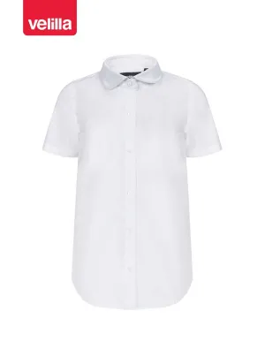 Camisa de trabajo de mujer manga corta velilla 405010 Blanca