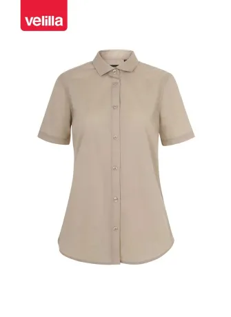 Camisa de trabajo de mujer manga corta velilla 405010 Beige claro