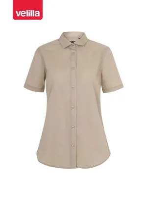 Camisa de trabajo de mujer manga corta velilla 405010 Beige claro