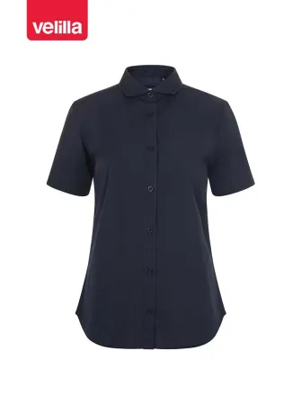 Camisa de trabajo de mujer manga corta velilla 405010 Azul Navy