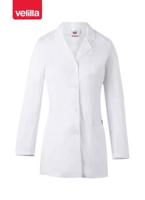 Bata de trabajo elástica de mujer Velilla 539009S Blanca
